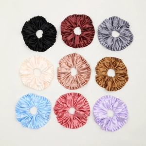 Lot de 9 chouchous en satin style ballet avec bordure en dentelle élégante multicolore