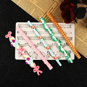 European Roman column embossed rope lace silicone mold for DIY fondant and chocolate decoration