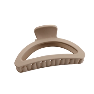 Matte milk coffee large hair claw clip for women with minimalist design