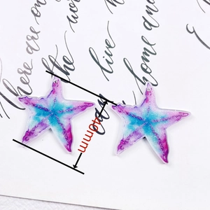 Ciondoli a forma di stella marina sfumata da 40mm con glitter per creazione gioielli
