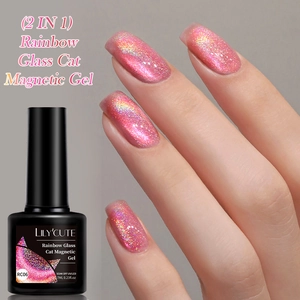 LILY'CUTE 7ml reflective cat eye nail gel RC06 with colorful laser magnetic effect