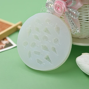 Silicone mold with 15 ice cream shapes for fondant, chocolate, and clay crafting