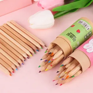 12-color set of oily colored pencils for children's drawing in an eco-friendly tube