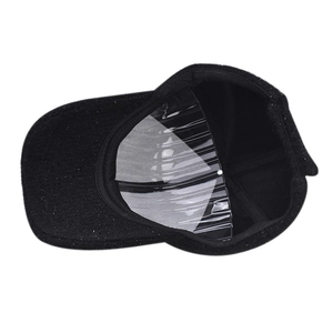 Detail view of winter baseball cap interior showing warm lining and reinforced seams