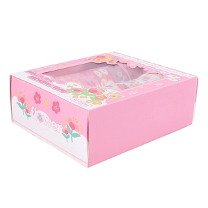 Pink floral washi tape set in a gift box, cute decorative masking tape for DIY journaling.