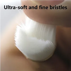 Portable soft bristle nose cleaning brush with high density fibers for deep pore cleansing