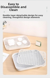 Détail d'un plateau à thé amovible à double couche avec système de drainage et nettoyage facile