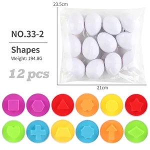 12-piece color and shape matching egg toy set for early childhood preschool education