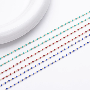 S925 sterling silver necklaces with colorful round beads on a minimalist white background