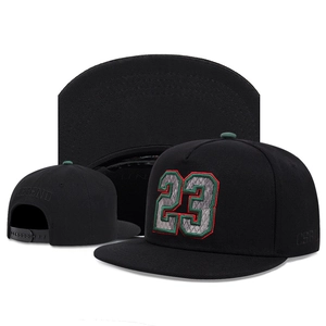 Embroidered Number 23 Baseball Cap For Men Women Flat Brim Sports Snapback Hat Adjustable Streetwear Sunshade Fashion Cap