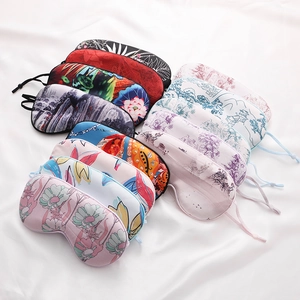 Silky sleep eye masks with various floral prints and adjustable elastic ear straps