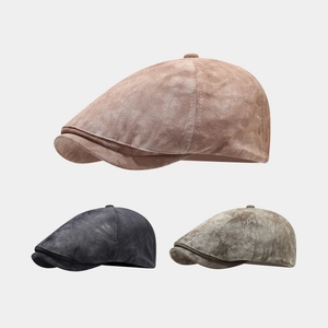 Flat Cap Vintage Washed Cotton Beret Hat Adjustable Distressed Retro Newsboy Cap For Men And Women Casual Streetwear