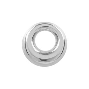 Polished silver stainless steel hollow circular ring pendant for DIY jewelry making