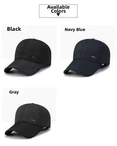 Detailed view of winter baseball caps in black, navy, and grey with wave pattern texture