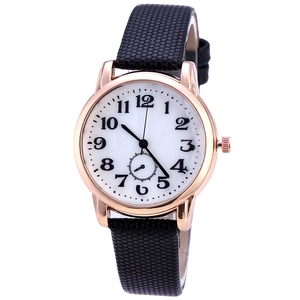 Women Quartz Watch Elegant Minimalist Analog Display Alloy Case PU Leather Strap Casual Fashion Style For Student