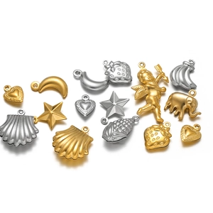 Pendentifs en acier inoxydable doré et argenté pour la création de bijoux DIY