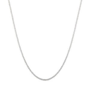 Collana a catena minimalista argento con drappeggio a U e lucentezza metallica