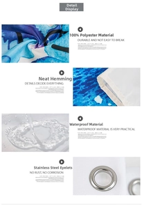 Wasserdichter Polyester-Duschvorhang mit rostfreien Metallösen und feiner Naht