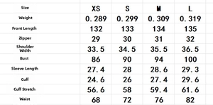 Detailed size chart for vintage puff sleeve dress with length and bust measurements