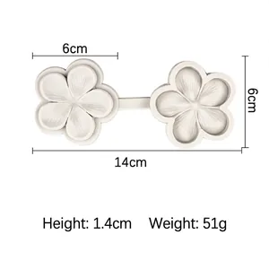 Dual flower silicone mold for DIY clay and chocolate with clear petal texture details