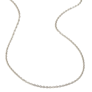 Minimalist 1.4mm stainless steel cable chain necklace for women in silver finish