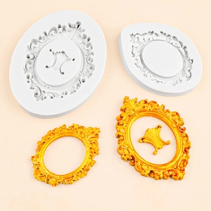 Moule en silicone de cadre vintage européen pour gâteaux fondant et chocolat DIY