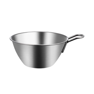 Rührschüssel aus 304 Edelstahl mit ergonomischem Griff zum Backen und Kochen