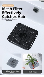 Filtro per lavandino in silicone che blocca capelli e residui in bagno e cucina