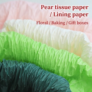 Pearlescent crepe paper in pink and green for floral bouquets and bakery gift wrapping