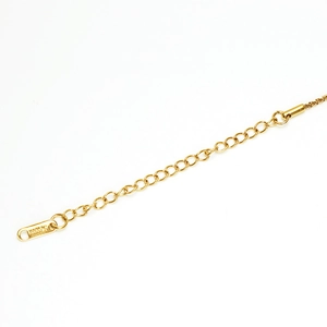 Sparkling gold plated stainless steel anklet with S925 engraved extender chain tag