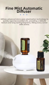 White waterless essential oil diffuser with 15ml lemongrass and lemon oils