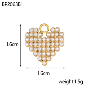 Χρυσό μενταγιόν μαργαριτάρι καρδιά διαστάσεις 1.6cm x 1.6cm με μικρο-ένθετα ζιργκόν