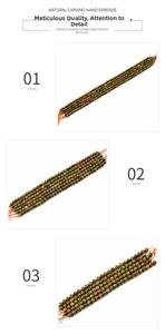 Detail of faceted Unakite natural stone beads in various sizes for DIY jewelry making