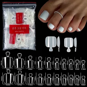 Falsche Zehennägel Full Cover Harz Transparent Naturfarben DIY Fußmaniküre Kunst Für Frauen