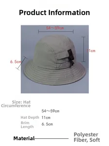 Spécifications de taille pour chapeau de soleil femme avec circonférence de 54-59cm
