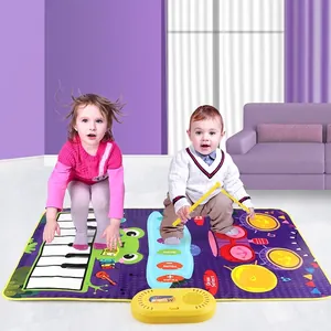 Kids musical play mat with jazz drum and piano keyboard for early education development