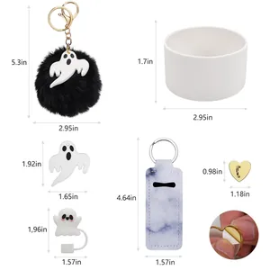 Detailed size measurement chart for Christmas Stanley tumbler accessories and silicone boots