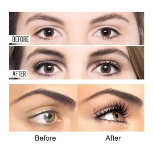 Natural 4-magnet false eyelashes before and after application effect comparison