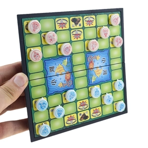 Portable 15cm magnetic jungle board game with foldable design and animal pattern pieces