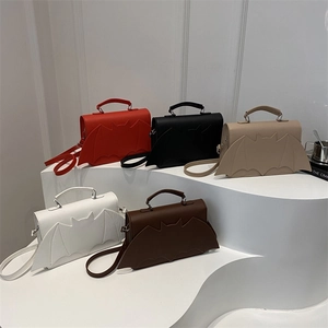 Minimalist bat wing crossbody bags in PU leather available in five stylish colors