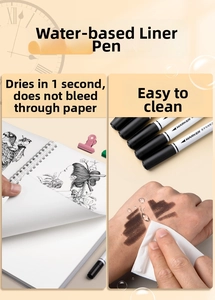 Dual-tip art markers showing fast-drying ink performance and easy-to-clean feature