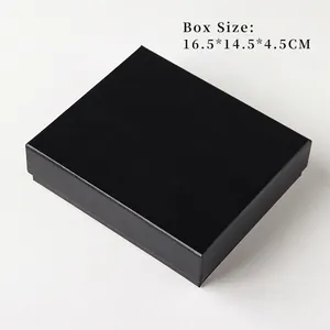 Black crystal gift box 16.5x14.5x4.5cm for gemstones and crystal jewelry sets