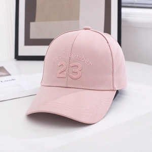 Pink baseball cap featuring Est. Number 23 embroidery in a stylish casual sport design