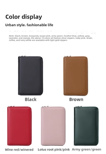 Genuine leather long wallet with RFID protection available in 14 colors and two hardware finishes