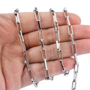 Stainless Steel Box Chain Loose Oval Link DIY Jewelry Making Chain Material For Necklace Bracelet DIY Jewelry Findings