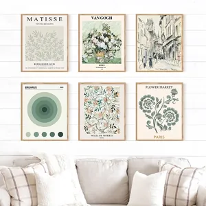 Stampe D'arte Da Parete Su Tela Floreale Artistica Moderna Poster Boho Minimalisti Astratti Per Soggiorno Camera Da Letto Senza Cornice