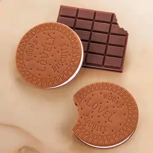 Mini taccuini creativi a forma di cioccolato e biscotto con texture alimentari reali