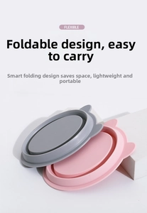 Detail view of the foldable silicone makeup brush cleaner mat with cat ear design