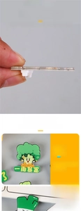 Detail showing 4mm thick acrylic brooch with sandwich printing and vegetable design