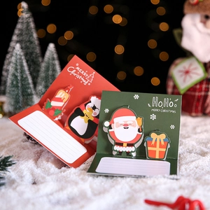 3D Pop-up Christmas cards in red and green with festive penguin and Santa designs